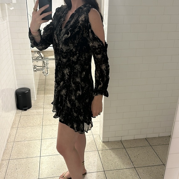 The Kooples cold shoulder printed dress size small - Picture 6 of 9